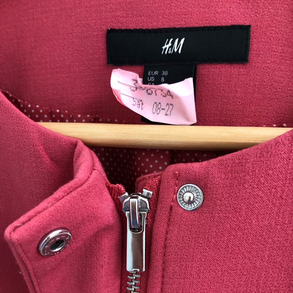 H&M Vibrant Pink Trench Coat - Picture 3 of 7